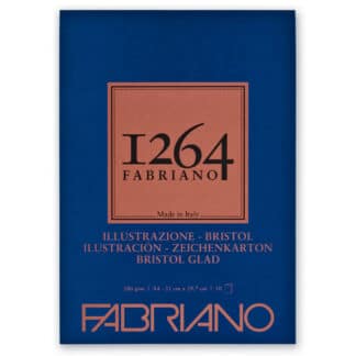 Альбом для малювання Bristol склейка «1264» А4 (21х29,7 см) 200 г/м.кв. 50 аркушів Fabriano