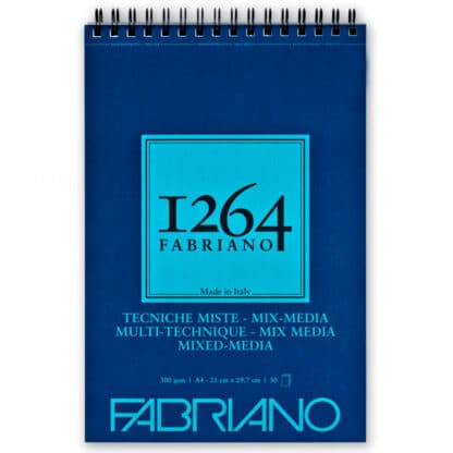 Альбом для малювання Mixed Media на спіралі «1264» А4 (21х29,7 см) 300 г/м.кв. 30 аркушів Fabriano