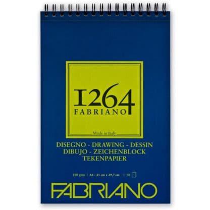 Альбом для малювання на спіралі по короткій стороні «1264» А4 (21х29,7 см) 180 г/м.кв. 50 аркушів Fabriano