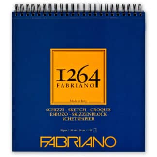 Блокнот для ескізів на спіралі «1264» 30х30 см 90 г/м.кв. 120 аркушів айворі Fabriano