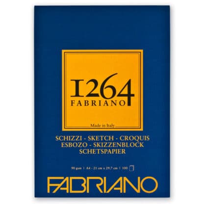 Блокнот для ескізів склейка «1264» А4 (21х29,7 см) 90 г/м.кв. 100 аркушів айворі Fabriano