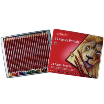 Набір пастельних олівців Pastel Pencils 24 кольори в металевій коробці Derwent