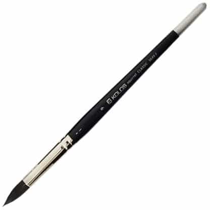 Пензлик «Kolos» Classic 3049R Білка кругла №09 коротка ручка чорний ворс