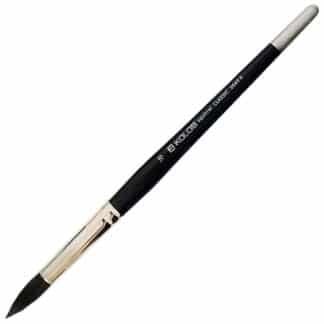 Пензлик «Kolos» Classic 3049R Білка кругла №10 коротка ручка чорний ворс