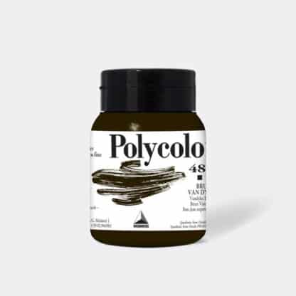 Акрилова фарба Polycolor 500 мл 484 коричневий Ван Дик Maimeri Італія