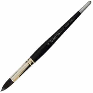 Кисточка «Kolos» Classic 3049R Белка круглая №12 короткая ручка черный ворс