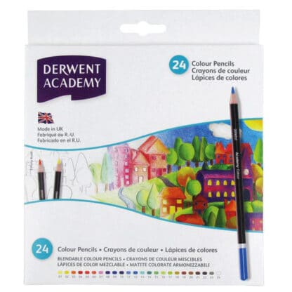 Набор цветных карандашей Academia 24 цвета в картонной коробке Derwent