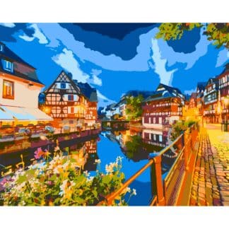 Картина за номерами «Вечірній Страсбург» 40х50 см в картонній коробці Santi 954203