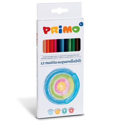 Набор акварельных карандашей Minabella 12 цветов в картонной коробке Primo Италия