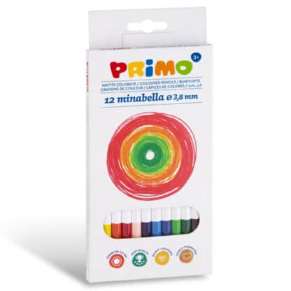 Набор цветных карандашей Minabella 12 цветов в картонной коробке Primo Италия