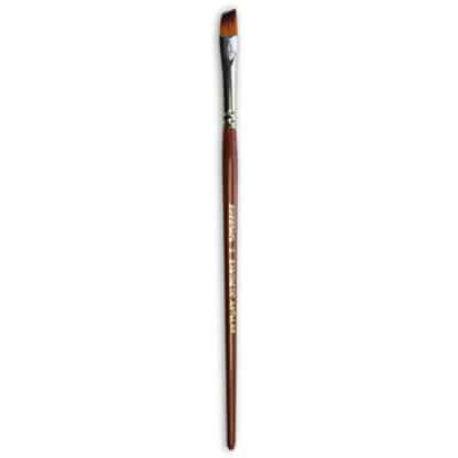 Кисточка «Живопись» 1126 Синтетика скошенная № 02 короткая ручка рыжий ворс