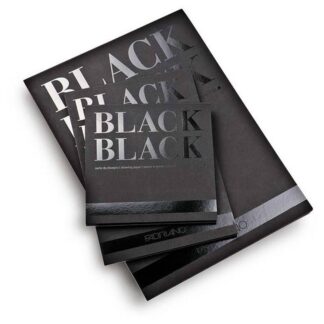 19100390 Альбом для эскизов Black Black А4 (21х29,7 см) 300 г/м.кв. 20 листов черной бумаги склейка Fabriano Италия