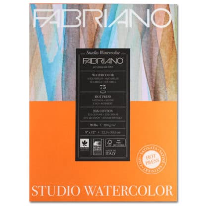 19752004 Альбом для акварели Studio 22,9х30,5 см 200 г/м.кв. 75 листов Fabriano Италия