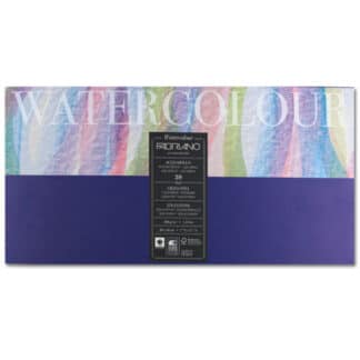 73612040 Альбом для акварели Watercolour 20х40 см 300 г/м.кв. 20 листов склейка с 4 сторон Fabriano Италия