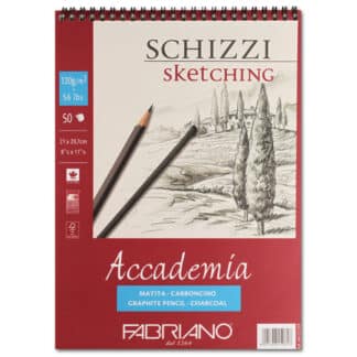 44122129 Альбом для графики на спирали Accademia А4 (21х29,7 см) 120 г/м.кв. 50 листов Fabriano Италия
