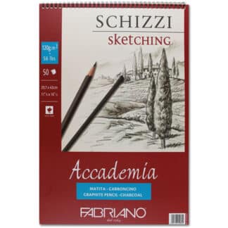 44122942 Альбом для графіки на спіралі Accademia А3 (29,7х42 см) 120 г/м.кв. 50 аркушів Fabriano Італія