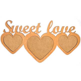 Заготовка деревянная Рамка «Sweet love» 370х200х6 мм МДФ Rosa Talent