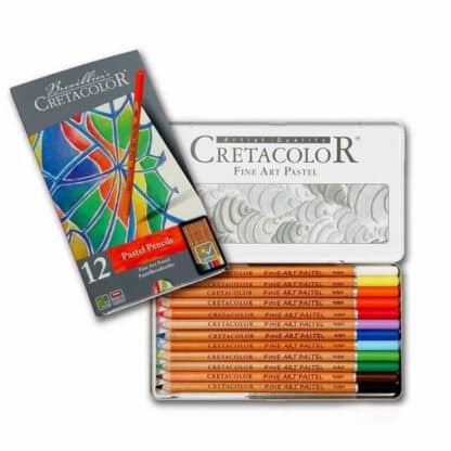 Набор пастельных карандашей Fine Art Pastel 12 цветов в металлической коробке Cretacolor