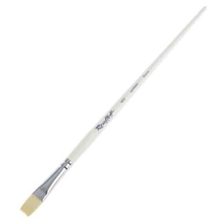 Кисточка «Roubloff» 1В22 Синтетика плоская №10 длинная ручка белый ворс