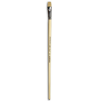 Кисточка Ivory «Живопись» 1312 Синтетика плоская № 12 длинная ручка бежевый ворс