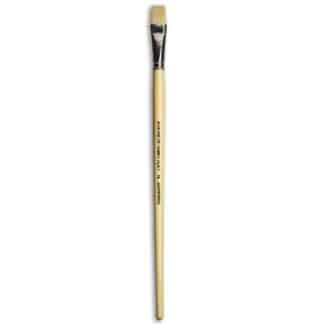 Кисточка Ivory «Живопись» 1312 Синтетика плоская № 16 длинная ручка бежевый ворс