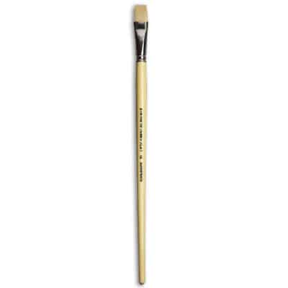 Кисточка Ivory «Живопись» 1312 Синтетика плоская № 16 длинная ручка бежевый ворс