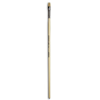 Пензлик Ivory «Живопис» 1312 Синтетика плоска № 08 довга ручка бежевий ворс