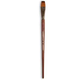 Кисточка «Живопись» 1112 Синтетика плоская № 20 длинная ручка рыжий ворс