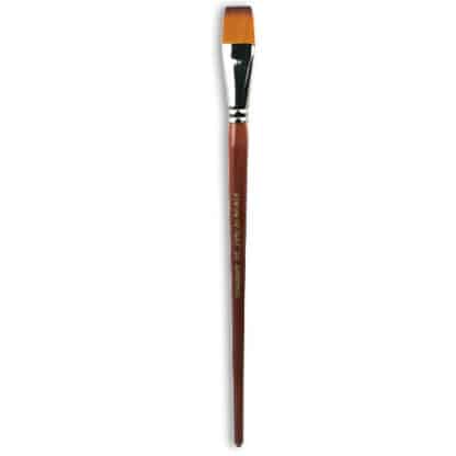 Кисточка «Живопись» 1112 Синтетика плоская № 24 длинная ручка рыжий ворс