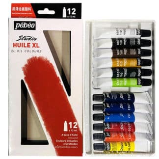Набор масляных красок Studio 12 цветов по 12 мл картонная коробка Pebeo