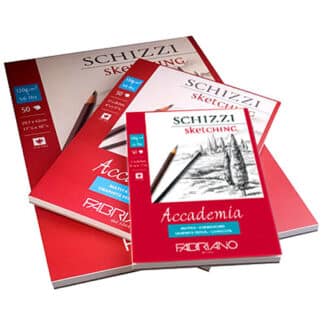 41122129 Альбом для графики склейка Accademia А4 (21х29,7 см) 120 г/м.кв. 50 листов Fabriano Италия