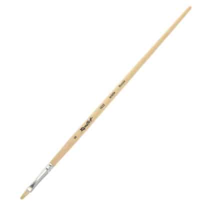 Кисточка «Roubloff» 1622 Щетина плоская №06 длинная ручка белый ворс