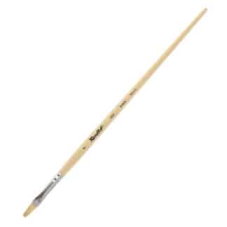 Кисточка «Roubloff» 1622 Щетина плоская №07 длинная ручка белый ворс