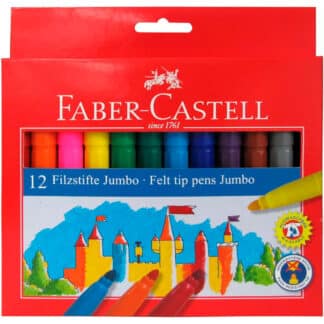 Набір фломастерів Felt Tip «Jumbo» 12 кольорів в картонній коробці Faber-Castell 554312