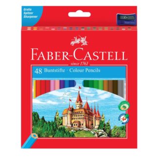 Набір кольорових олівців «Замок і лицарі» 48 кольорів (точилка) Faber-Castell