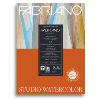 19123002 Альбом для акварели Studio 22,9х30,5 см 300 г/м.кв. 12 листов Fabriano Италия
