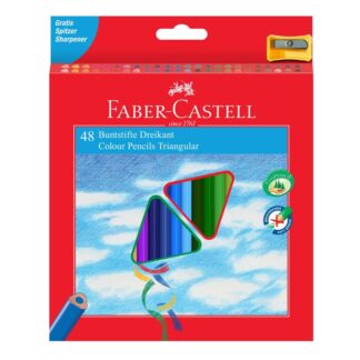 Набір кольорових олівців 48 кольорів тригранні (точилка) Faber-Castell