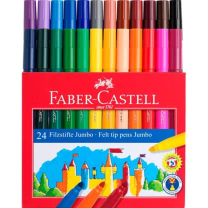 Набір фломастерів Felt Tip «Jumbo» 24 кольори в картонній коробці Faber-Castell 554324