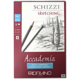 44124259 Альбом для графіки на спіралі Accademia А2 (42х59,4 см) 120 г/м.кв. 50 аркушів Fabriano Італія