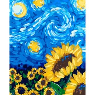 Картина за номерами «Соняшник у стилі Ван Гога» 40х50 см Santi 954257