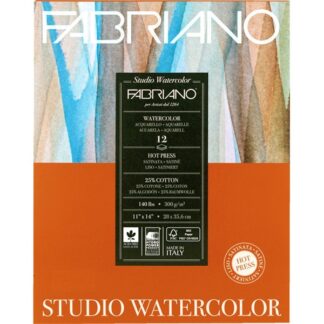 19123003 Альбом для акварелі Studio 28х35,6 см 300 г/м.кв. 12 аркушів Fabriano Італія