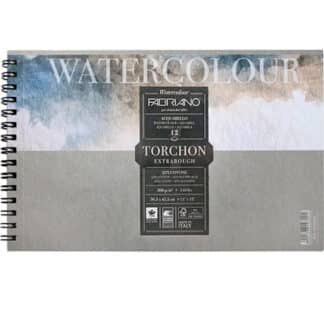 19100282 Альбом для акварелі Watercolour Torchon Extra Rough 32х41 см 300 г/м.кв. 12 аркушів на спіралі Fabriano Італія
