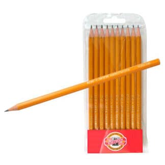 Набір чорнографітних олівців 2Н-3В 10 штук у блістері 1570 Koh-i-Noor