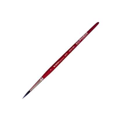 Кисточка «Автор» 5072 Белка имитация круглая №07 короткая ручка красная АртАвангард