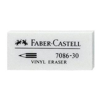 Ластик белый виниловый экономичный Faber-Castell 7086-30