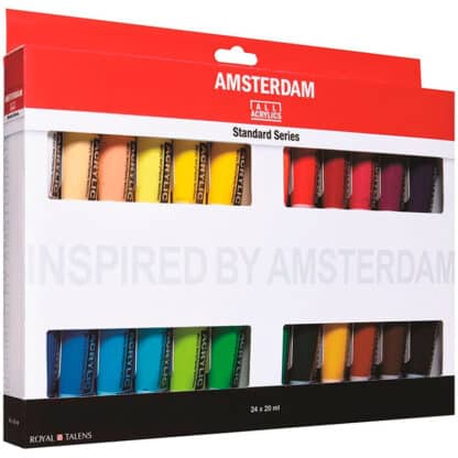 Набір акрилових фарб 24 кольори по 20 мл Landscape Amsterdam картонна коробка Royal Talens
