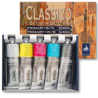 Набір олійних фарб Classico 052 5 кольорів по 60 мл картонна коробка Maimeri Італія