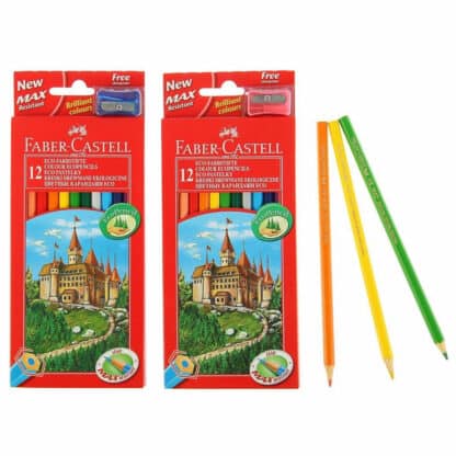 Набор цветных карандашей «Замок и рыцари» 12 цветов (точилка) Faber-Castell