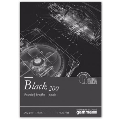 BLC2129К10  Склейка для черчения  Gamma 21х29,7см гладкий черный 10лист 200гр/м2, проклейка