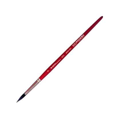 Кисточка «Автор» 5072 Белка имитация круглая №09 короткая ручка красная АртАвангард